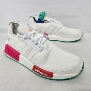 Adidas NMD_R1 Running Shoes GZ4964 White Pink Green Womens Size 8